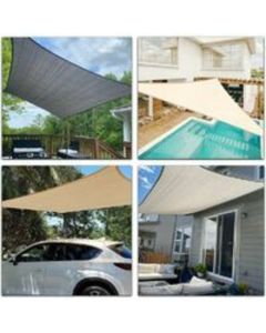 Shade Sail Rectangular Shade Sail, Waterproof and Resistant Solar Shade Cloth, for Patio Garden Terrace, Graphite Color, 2 x 4m