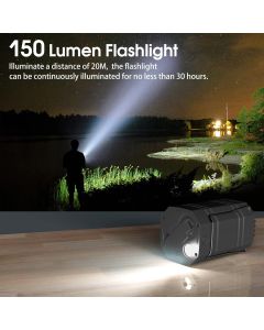 Rechargeable Camping Lantern with Solar Panel Hand Crank and USB Charging, Collapsible Portable LED Tent Light with Handles for Outdoor Camping Hiking