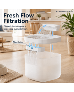 Cat Water Fountain Replacement Filters,for YSJ 1101 Water Fountain, 6 Pack Pet Fountain Filters with Activated Carbon and Sponge, Compatible with XC528 3L/101oz Automatic Cat Water Fountains