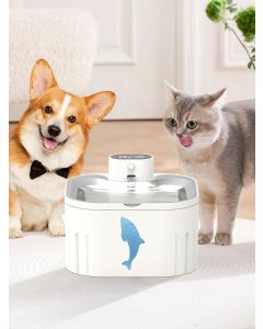 U7 Cat Water Fountain Waterer 3L/101oz, Wireless & USB Rechargeable Pet Water Fountain with 304 Stainless Steel Lid, Smart Infrared Motion Sensor Automatic Pet Water Dispenser, Ultra Quiet Pump, Detachable Easy Clean