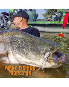 Pre-Tied Catfish Rig System, 23 Inch 55LB Santee Cooper Catfish Float Rig with Adjustable EVA Slip Float and High Carbon Circle Hooks 5/0 6/0 8/0, Ready-to-Fish for River and Bank FishingPre-Tied Catfish Rig System, 23 Inch 55LB Santee Cooper Catfish Floa