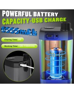 Portable Camping Shower, 6000mAh Rechargeable Shower Pump with Smart LED Temperature Display, 4 Spray Modes IPX7 Waterproof Outdoor Shower for Hiking, Travel, Car Washing & Pet Bathing, Grey