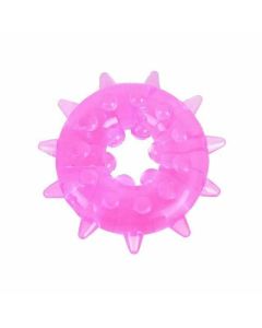 House Of Dasein Bdsm Silicone Cock Ring Snowflake Shape Ejaculation Delay Black Pink Blue Purple - Pink