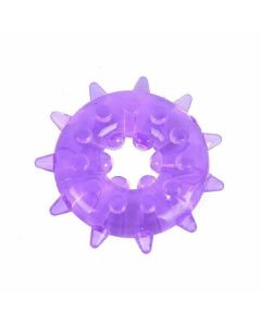 House Of Dasein Bdsm Silicone Cock Ring Snowflake Shape Ejaculation Delay Black Pink Blue Purple - Purple