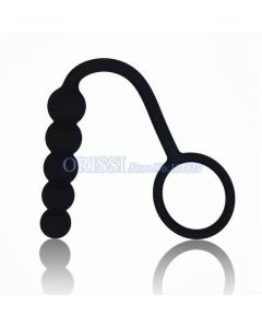 House Of Dasein Anal Vibrator Cock Ring Testicle Male Prostate Massager - Black - Model C