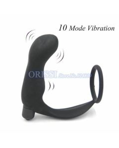 House Of Dasein Anal Vibrator Cock Ring Testicle Male Prostate Massager - Black - Model H
