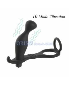 House Of Dasein Anal Vibrator Cock Ring Testicle Male Prostate Massager - Black - Model I