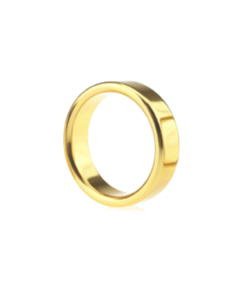 House Of Dasein Metal Cock Ring Aluminium Alloy Male Three Sizes - Gold - 45Mm