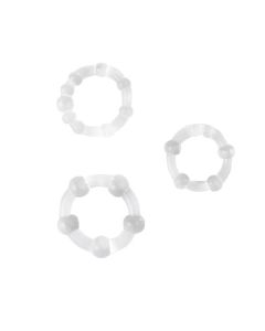 House Of Dasein Silicone Cock Rings Set 3 Bdsm Delay Ejaculation Pleasure Enhancement - Black - Type 2