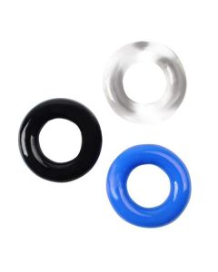 House Of Dasein Silicone Cock Rings Set 3 Bdsm Delay Ejaculation Pleasure Enhancement - Black - Type 3