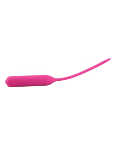 House Of Dasein Black Pink Silicone Urethral Sound Beaded Penis Plug Vibrator - Pink - Plug