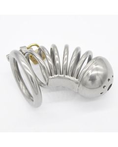House Of Dasein Stainless Steel Cock Cage Male Metal Chastity Device Penis Lock Bdsm Fetish - 40Mm Ring