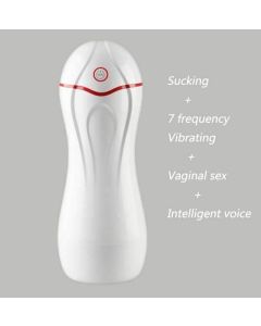 House Of Dasein Deep Large Masturbator Cup Vacuum Sucking Vibration Usb Charging - Flesh