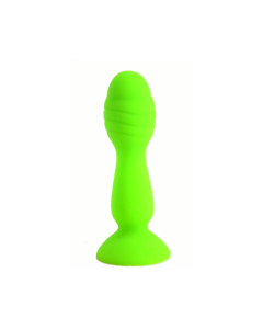 House Of Dasein Colourful Silicone Butt Plug Beads Suction Cup Anal Trainer Beginners - Green - Style B