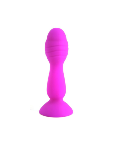House Of Dasein Colourful Silicone Butt Plug Beads Suction Cup Anal Trainer Beginners - Purple - Style B