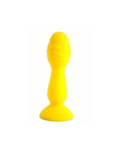 House Of Dasein Colourful Silicone Butt Plug Beads Suction Cup Anal Trainer Beginners - Yellow - Style B