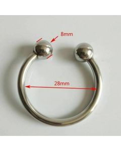 House Of Dasein Stainless Steel Metal Glans Penis Delay Training Half Circle Cock Ring Men - 28Mm