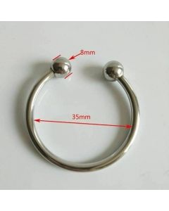 House Of Dasein Stainless Steel Metal Glans Penis Delay Training Half Circle Cock Ring Men - 35Mm
