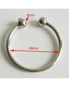 House Of Dasein Stainless Steel Metal Glans Penis Delay Training Half Circle Cock Ring Men - 40Mm