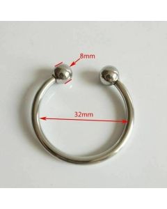 House Of Dasein Stainless Steel Metal Glans Penis Delay Training Half Circle Cock Ring Men - 32Mm