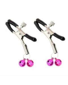 House Of Dasein Pink Double Bells Nipple Clamps Bondage Restraints Bdsm Kink Fetish - Black