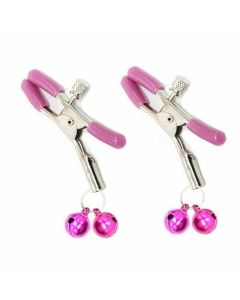 House Of Dasein Pink Double Bells Nipple Clamps Bondage Restraints Bdsm Kink Fetish - Rose