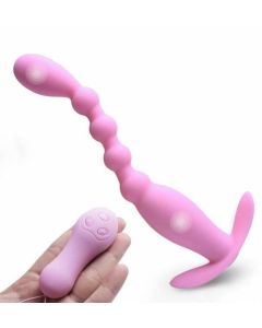 House Of Dasein Wireless Control Anal Beads Vibrator Prostate Massager Butt Plug - Pink
