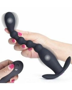 House Of Dasein Wireless Control Anal Beads Vibrator Prostate Massager Butt Plug - Black