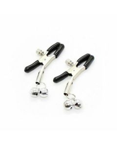 House Of Dasein Metal Double Bell Nipple Clamps Clitoris Clips Bdsm Bondage Restraints Kink - White - Bell Clips