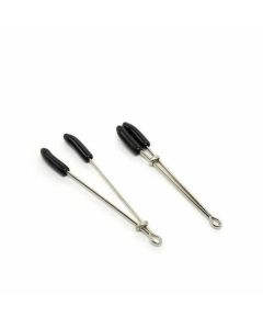 House Of Dasein Metal Double Bell Nipple Clamps Clitoris Clips Bdsm Bondage Restraints Kink - Silver - Tweezer Clips