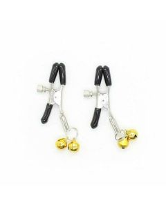 House Of Dasein Metal Double Bell Nipple Clamps Clitoris Clips Bdsm Bondage Restraints Kink - Gold - Bell Clips