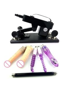 House Of Dasein A2 Automatic Sex Machine 5 Dildos Love Gun Thrusting Masturbation Anal - Black