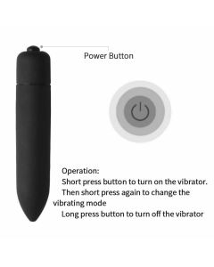 House Of Dasein Powerful Frequency Black Mini Vibrator Clitoris G Spot Stimulator - Black