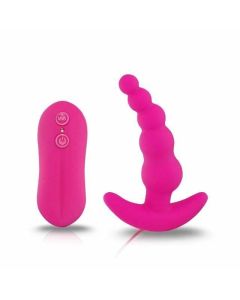 House Of Dasein Anal Beads Vibrator 10 Speeds Remote Prostate Massager Butt Plug - Pink