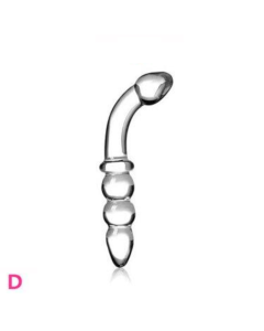 House Of Dasein 12 Styles Dildo Smooth Glass Anal Beads Double Ended Dong Butt Plug - Style D