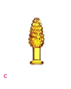 House Of Dasein 12 Styles Dildo Smooth Glass Anal Beads Double Ended Dong Butt Plug - Style C