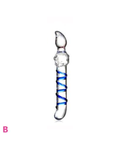 House Of Dasein 12 Styles Dildo Smooth Glass Anal Beads Double Ended Dong Butt Plug - Style B