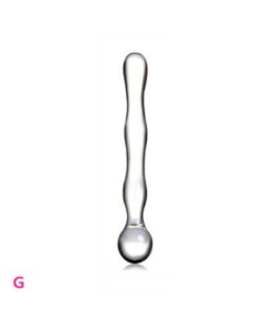 House Of Dasein 12 Styles Dildo Smooth Glass Anal Beads Double Ended Dong Butt Plug - Style G
