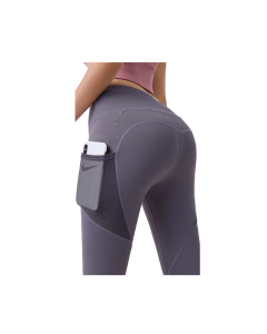 Hod Health & Home High Waist Tummy Control Yoga Leggings With Pocket For Women - Tomato Purple - S