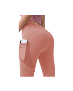 Hod Health & Home High Waist Tummy Control Yoga Leggings With Pocket For Women - Pink - S