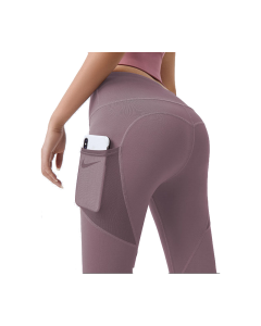 Hod Health & Home High Waist Tummy Control Yoga Leggings With Pocket For Women - Purple - Xl