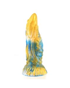 House Of Dasein Black Tortoise 2108 Fantasy Beast Mythical Advanced Dildo Men Women - Light Blue-Yellow - 19Cm - Taurus