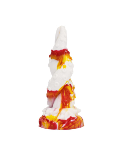 House Of Dasein Yellow Dragon 266 Fantasy Beast Mythical Advanced Dildo Men Women - White-Red - 19.0Cm - Flame