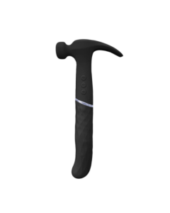 House Of Dasein Novelty Double Ended Hammer Rechargeable Triple Vibrator Female Sex Toy - Black - G-Spot Curved End