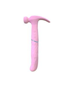 House Of Dasein Novelty Double Ended Hammer Rechargeable Triple Vibrator Female Sex Toy - Pink - G-Spot Curved End