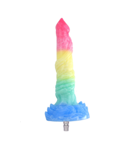 House Of Dasein Colourful Rainbow Big Dildo Vac U Lock Attachments For Automatic Sex Machine - Rainbow - N5033