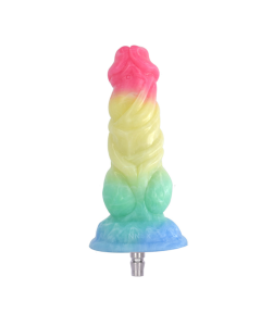 House Of Dasein Colourful Rainbow Big Dildo Vac U Lock Attachments For Automatic Sex Machine - Rainbow - N5038