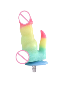 House Of Dasein Colourful Rainbow Big Dildo Vac U Lock Attachments For Automatic Sex Machine - Rainbow - N5041