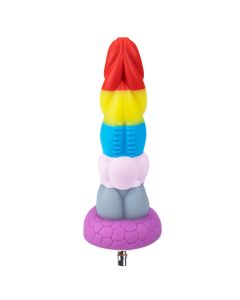 House Of Dasein Rainbow Liquid Silicone Suction Cup Colourful Dildo - Vac-U-Lock