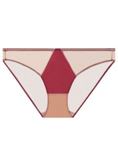 House Of Dasein Sexy Women's Underwear French Ultra-Thin Seamless Plus Size Panties With Cotton Crotch Lifting Low Waist Triangle Briefs - Red - Xl